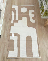 ALFOMBRA REVERSIBLE BEIGE Y TIERRA